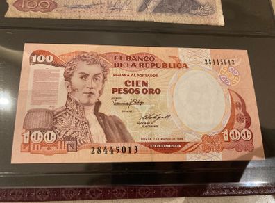 Colombia 100 Pesos Banknote