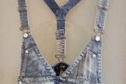 Brand new. Dungaree denim skirt.