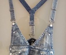 Brand new. Dungaree denim skirt.