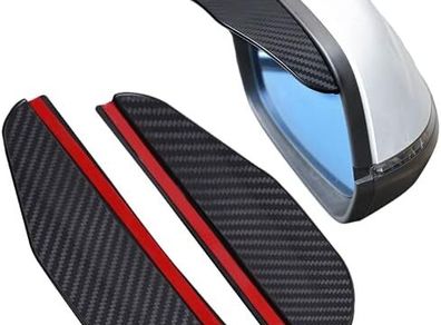 1 Pair Car Side Wing Mirror Rain Protector Cover Cap Smoke Guard Universal Carbon Fiber Rear View Side Eyebrow for SUV Truck Accessories