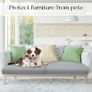 8 Pcs Cushion Covers Patio Stretch Outdoor Cushion Cover Replacement for Patio Furniture Sofa Couch Slipcovers, Soft Flexibility Washable Furniture Protector (Light Gray) Image 6