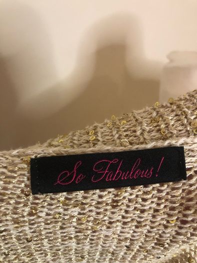 So fabulous gold sparkly cardigan (2XL)