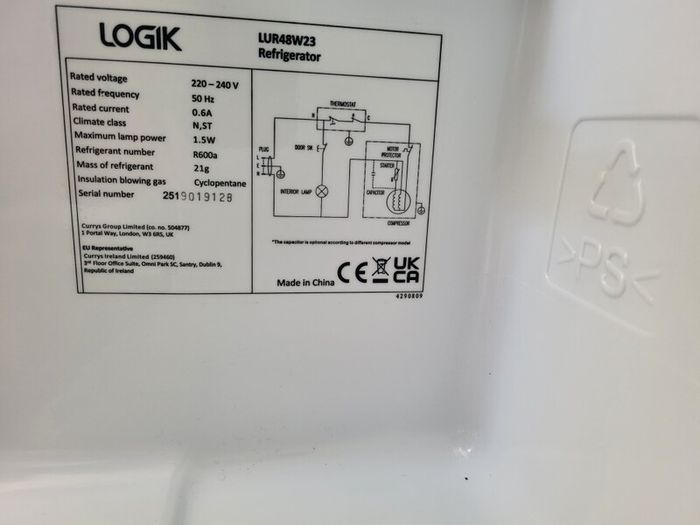 Undercounter fridge