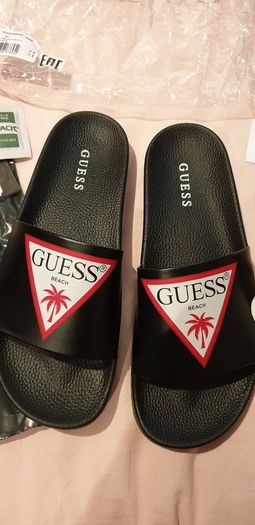 guess pool slides slippers