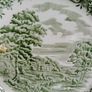 green transferware plate , farmhouse plate, green patterned plate Image 2