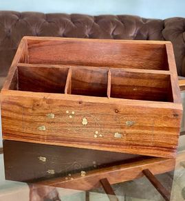 Vintage Wooden Handmade Decorative Letter Rack Desk Tidy