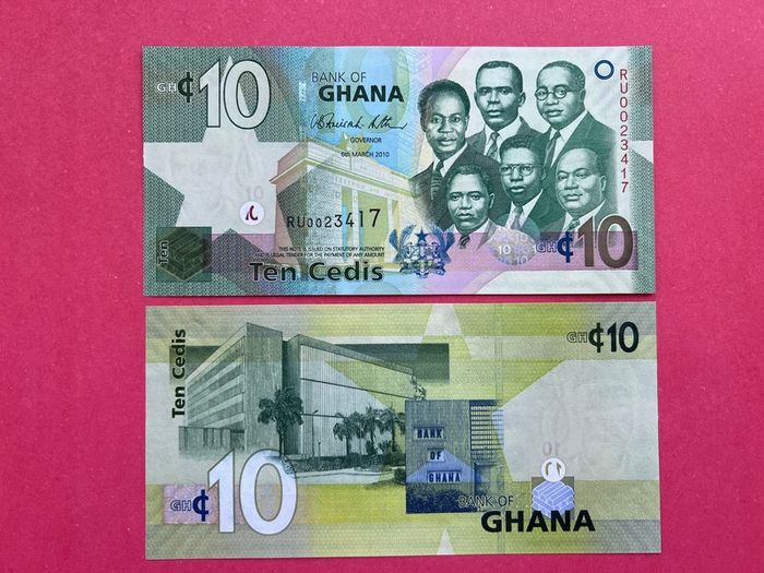 Ghana  10. Cedis  2010  Pick  39b.  UNC
