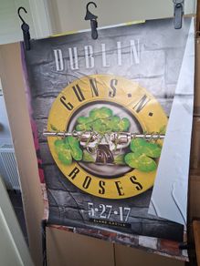 Guns N Roses Poster. Modern Day Re-Print Of Slane 2017 Concert Poster.Collect In Dublin Or Receive Via Post.