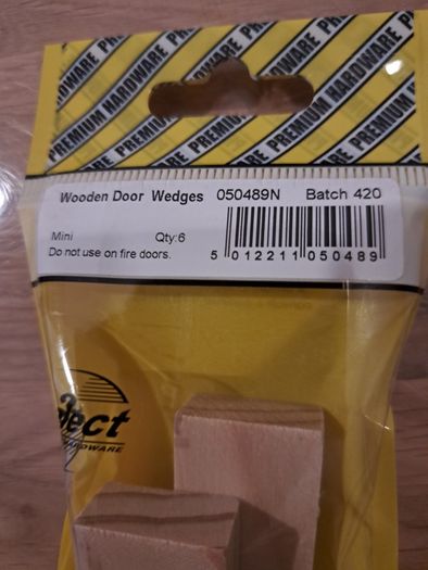 Wooden door wedges