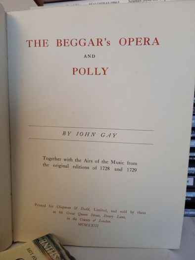 The Beggar's Opera and Polly: Together With the Airs of the Music from the Original Editions of 1728 and 1729 by John Gay (LP314)
