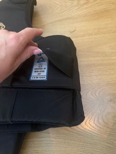 horse riding hat and back protector