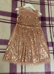 Sequins dress rose gold age 3-4