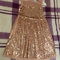 Sequins dress rose gold age 3-4