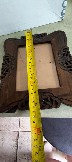 Islandcraft Celtic Wood Carved 5x7 inches Photo Frame Irish Knotwork Royal Tara