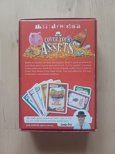 Cover Your Assets Family Card Game Grandpa Beck's Games 2011