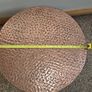 Vintage Hammered Copper Round Coffee Table Image 6