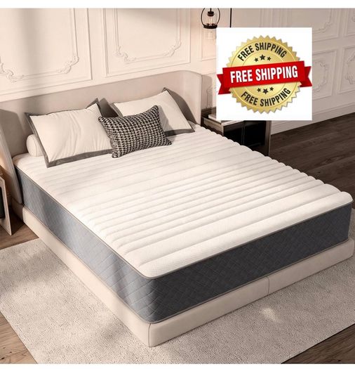 12 Inch King Size Mattress Medium Firm, OEKO-TEX Certified Hybrid King Bed Mattresses, 7-Zone Memory Foam Mattress with Pocket Sprung for Body Support & Pressure Relief - 150x200x30cm