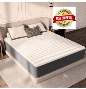 12 Inch King Size Mattress Medium Firm, OEKO-TEX Certified Hybrid King Bed Mattresses, 7-Zone Memory Foam Mattress with Pocket Sprung for Body Support & Pressure Relief - 150x200x30cm