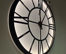 Will and I clearance Very large lit wall clock 120cm