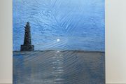 Lighthouse seascape painting