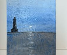 Lighthouse seascape painting