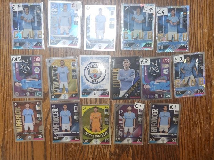 Man City Match Attax Cards