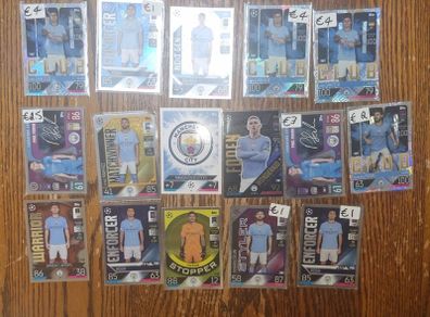 Man City Match Attax Cards