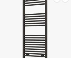 Wingrave 1200 x 500 straight multirail towel rail matt black