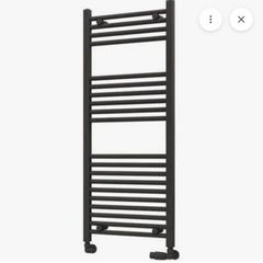 Wingrave 1200 x 500 straight multirail towel rail matt black