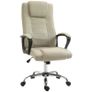 Linen-look office chair, height-adjustable, rocking function, 5 casters, Beige Image 2