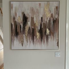 Large gold framed canvas