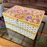 Vintage 1960s Sewing Hobby Box Flower Power Purple and Orange Image 7