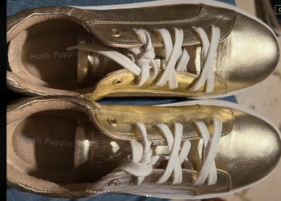 Hush Puppies Gold Leather trainers 8