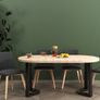 FLEXI 170 Extendable Round Dining Table Laminated or Veener Top 100-170cm Image 9
