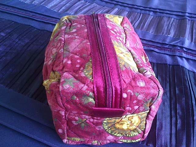 Pink Make up bag with sun design