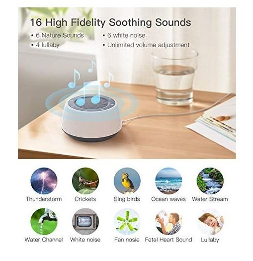 Jack & Rose White Noise Machine for Sleeping Baby Adults Kids