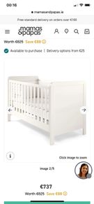 Heaton Cot Bed  and premium dual core cod-bed mattress