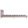 Bed Frame with LED Cappuccino Faux Leather 150x200 cm Image 5