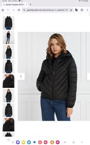 Designer Boss Women Hooded Puffer Jacket - Black - UK 12 - BNWT RRP 219