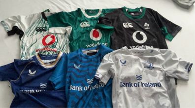 Ireland and Leinster jerseys