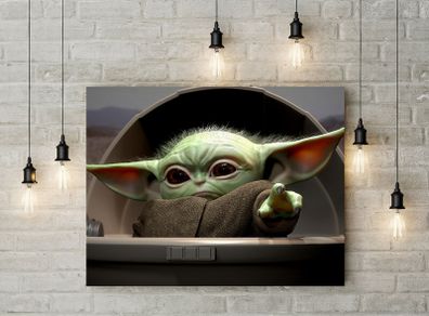 Baby yoda the mandalorian printed Wall picture 3mm foamex board printed picture on it wall board wall decor wall art picture