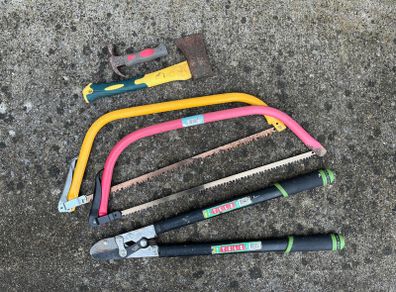 Bow saws and assorted tools