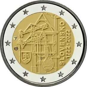Slovakia 2 Euro Commemorative Coin 2022 - The Steam Engine. Uncirculated.