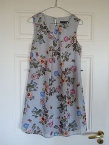 Atmosphere Grey and Floral sleeveless summer dress size 10