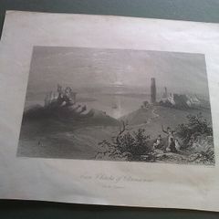 2 old 1840's prints of Clonmacnoise County Offaly