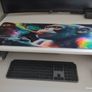 Large UV Reactive Gaming Mouse Pad Monkey Design Polyester Desk Mat Washable Rubber Base Free viewing Image 4