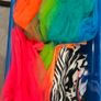 Box of assorted colourful tulle and fabric materials Image 3