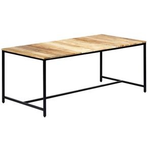 Dining Table 180x90x75 cm Solid Rough Mango Wood
