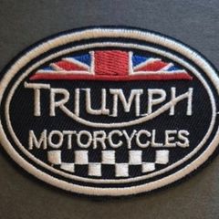 Triumph motorcycles, cloth patch.
