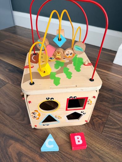 Wooden Activity Cube